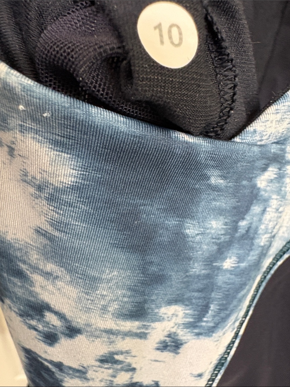 lululemon athletica Navy Tank with Blue Tie-Dye Side Panels - Picture 9 of 9